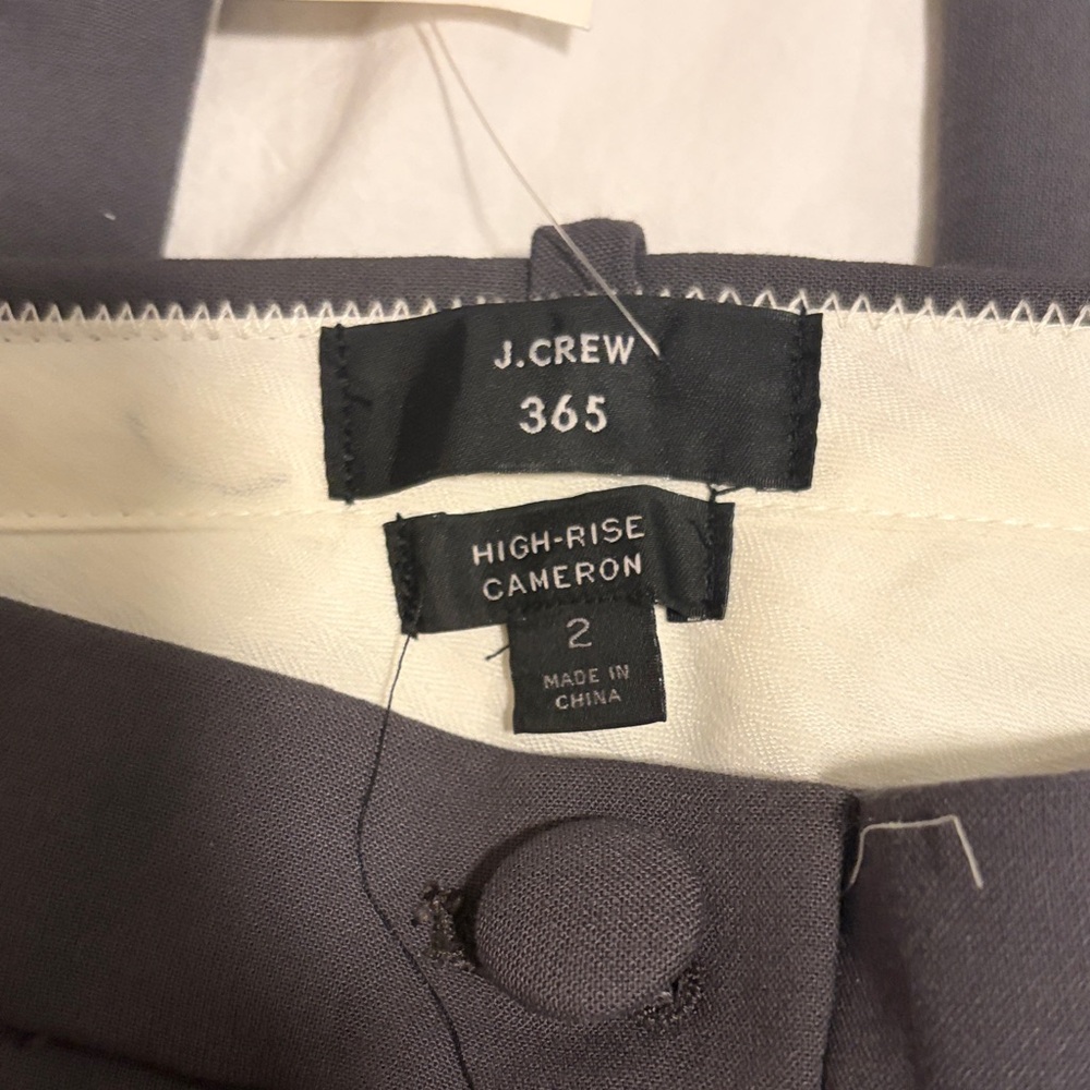 J.Crew High-Rise Cameron Trousers in Charcoal NWT